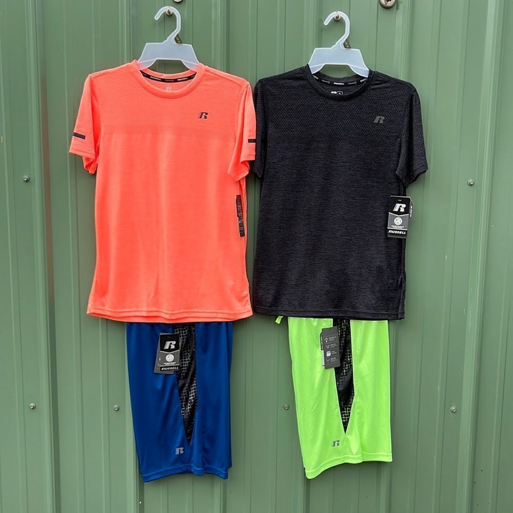 Boys Active Athletic T-Shirts & Shorts 4-Piece Bundle Size XL